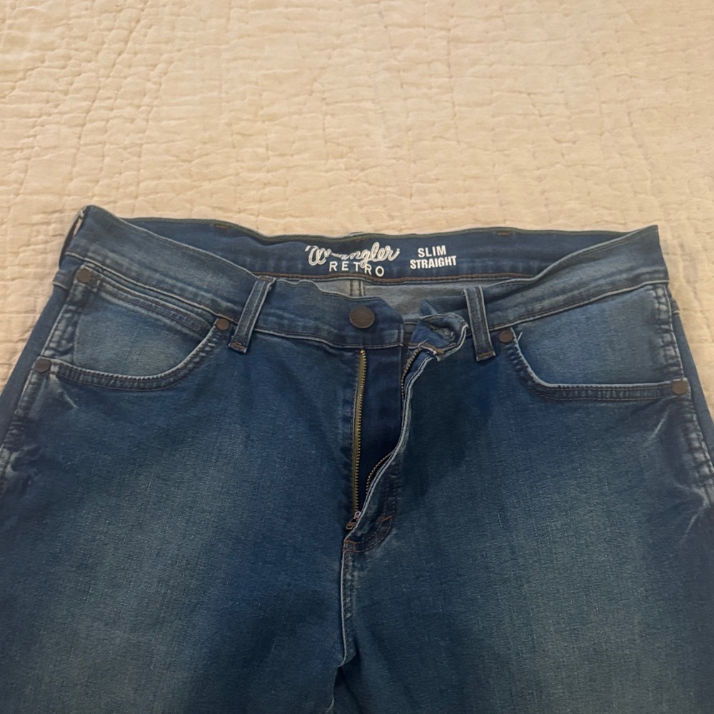 Wrangler Retro Dark Blue Slim Jeans